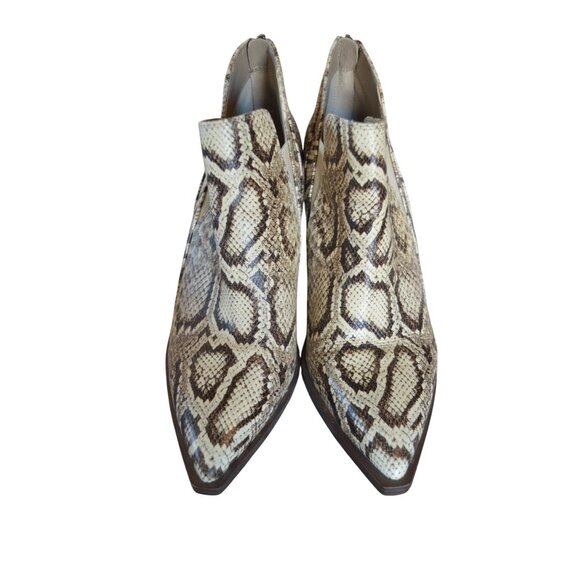 Vince Camuto Gradina Reptile Snake Print Stacked Heel Ankle Bootie Women Size 9 - Picture 3 of 10